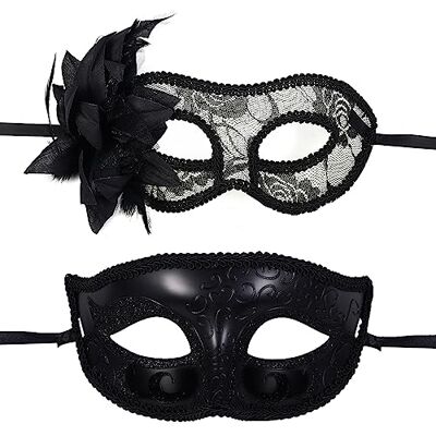 JewelryWe Mannelijke en vrouwelijke maskers: sexy Venetiaans uniseks kanten masker voor Halloween, carnaval, party, rollenspel Voor cosplay kostuums JewelryWe Mannelijke en vrouwelijke maskers: sexy Venetiaans uniseks kanten masker voor Halloween, carnaval, party, rollenspel Voor cosplay kostuums