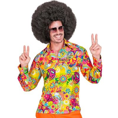 W WIDMANN MILANO Party Fashion Widmann Herenhemd uit de jaren 60, hippie, reggae, Flower Power, Disco Fever, Schlagermove W WIDMANN MILANO Party Fashion Widmann Herenhemd uit de jaren 60, hippie, reggae, Flower Power, Disco Fever, Schlagermove
