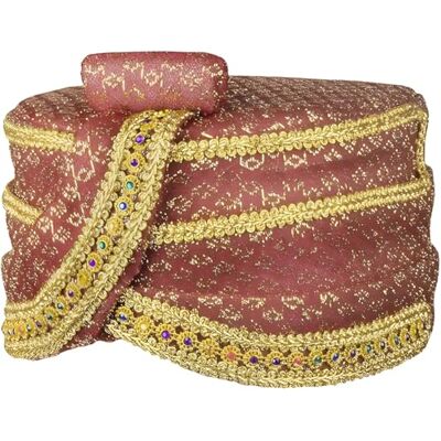Boland 81031 Sultan Ali hoed, hoofdomtrek tot 59 cm, gouden rood, hoed, houtblokken, Arabisch, kostuum, carnaval, themafeest Boland 81031 Sultan Ali hoed, hoofdomtrek tot 59 cm, gouden rood, hoed, houtblokken, Arabisch, kostuum, carnaval, themafeest