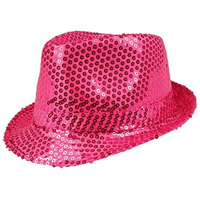 Boland Glitterhoed, uniseks, discooutfit, accessoires, carnaval, kostuum, themafeest, roze Boland Glitterhoed, uniseks, discooutfit, accessoires, carnaval, kostuum, themafeest, roze