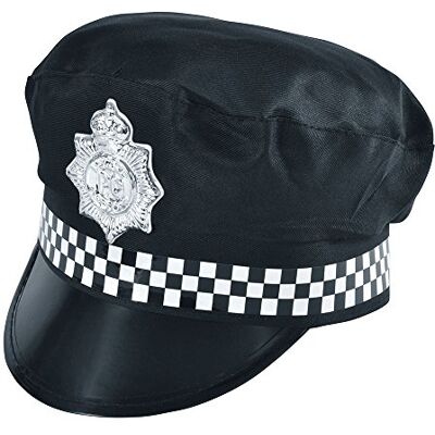 Bristol Novelty Politiepet, uniseks, volwassenen, BH118, meerkleurig, één maat Bristol Novelty Politiepet, uniseks, volwassenen, BH118, meerkleurig, één maat