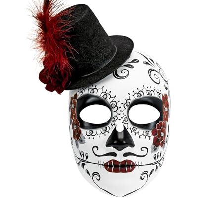 W WIDMANN MILANO Party Fashion 08463 Los Muertos Dia masker met hoed, accessoire voor de dag van de doden, Halloween W WIDMANN MILANO Party Fashion 08463 Los Muertos Dia masker met hoed, accessoire voor de dag van de doden, Halloween