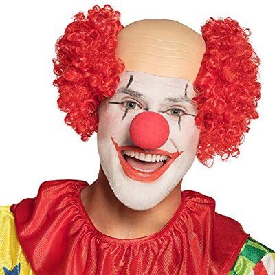 Boland 85986 Clown pruik met halve bel, rood Boland 85986 Clown pruik met halve bel, rood