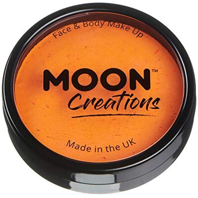 Moon Creations Professionele make-up voor gezicht en lichaam, professionele cakevormen met kleurrijke verf voor make-up, voor kinderen, volwassenen, Halloween, fel oranje, 36 g Moon Creations Professionele make-up voor gezicht en lichaam, professionele cakevormen met kleurrijke verf voor make-up, voor kinderen, volwassenen, Halloween, fel oranje, 36 g