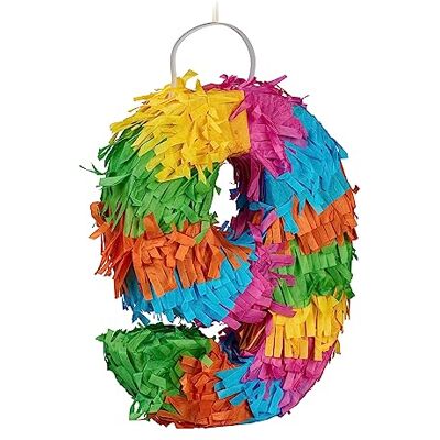 Relaxdays Piñata nummer 9 mini piñata om te vullen voor kinderverjaardag, om op te hangen, 20 x 15 x 4 cm (h x b x d), meerkleurig Relaxdays Piñata nummer 9 mini piñata om te vullen voor kinderverjaardag, om op te hangen, 20 x 15 x 4 cm (h x b x d), meerkleurig