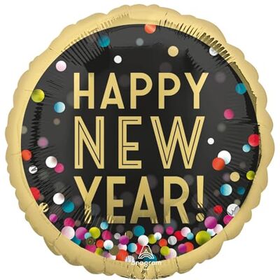 amscan 4378275 Opblaasbare ballon Happy New Year, Nieuwjaar, 71 x 71 cm, ballon amscan 4378275 Opblaasbare ballon Happy New Year, Nieuwjaar, 71 x 71 cm, ballon