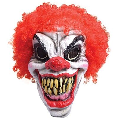 Bristol Novelty Rubie's BM461 Clown Horror Masker met Rood Haar Clown Volwassenen Bristol Novelty Rubie's BM461 Clown Horror Masker met Rood Haar Clown Volwassenen