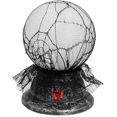 Boland 73050 Interactieve kristallen bol met licht en geluid, afmetingen 19 x 13 cm, met batterijen, decoratie, decoratie, Halloween, carnaval, themafeest, zwart Boland 73050 Interactieve kristallen bol met licht en geluid, afmetingen 19 x 13 cm, met batterijen, decoratie, decoratie, Halloween, carnaval, themafeest, zwart