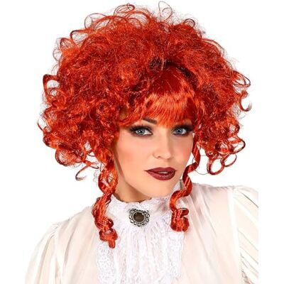 W WIDMANN MILANO Party Fashion 00647 Victoriaanse pruik Steampunk rood carnaval themafeest W WIDMANN MILANO Party Fashion 00647 Victoriaanse pruik Steampunk rood carnaval themafeest