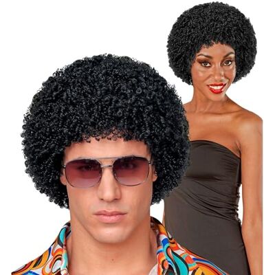 W WIDMANN MILANO Party Fashion Widmann Perücke Minipli Zwart W WIDMANN MILANO Party Fashion Widmann Perücke Minipli Zwart