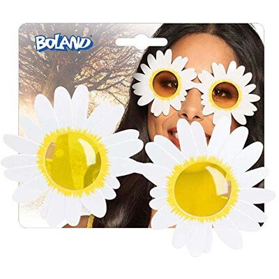 Boland 44542 Daisy feestbril voor volwassenen, bril met bloemen, grappige bril, madeliefjes, hippie, flower power, carnaval, mardi gras, themafeest Boland 44542 Daisy feestbril voor volwassenen, bril met bloemen, grappige bril, madeliefjes, hippie, flower power, carnaval, mardi gras, themafeest