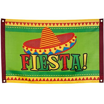Boland 54405 Bol54405 Fiesta vlag voor volwassenen, 90 x 60 cm, meerkleurig Boland 54405 Bol54405 Fiesta vlag voor volwassenen, 90 x 60 cm, meerkleurig