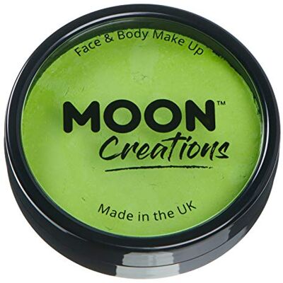 Moon Creations Professionele make-up voor gezicht en lichaam, professionele cakevormen met kleurrijke verf voor make-up, voor kinderen, volwassenen, festival, Halloween, lichtgroen, 36 g Moon Creations Professionele make-up voor gezicht en lichaam, professionele cakevormen met kleurrijke verf voor make-up, voor kinderen, volwassenen, festival, Halloween, lichtgroen, 36 g