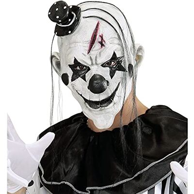 W WIDMANN MILANO Party Fashion KILLER CLOWN MASK MET HAAR & MINI HAT" - W WIDMANN MILANO Party Fashion KILLER CLOWN MASK MET HAAR & MINI HAT" -