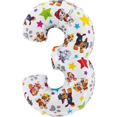 Toyland ® Kinderfolieballon in de vorm van een cijfer 6, 66 cm, Paw Patrol Toyland ® Kinderfolieballon in de vorm van een cijfer 6, 66 cm, Paw Patrol