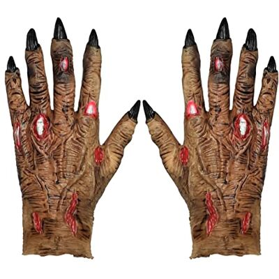 W WIDMANN MILANO Party Fashion 00215 Zombie handschoenen latex kostuumaccessoire accessoires voor Halloween, carnaval, themafeest W WIDMANN MILANO Party Fashion 00215 Zombie handschoenen latex kostuumaccessoire accessoires voor Halloween, carnaval, themafeest