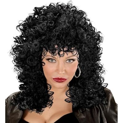 W WIDMANN MILANO Party Fashion Eleonore Pruik, krullend, synthetisch haar, rockstar, jaren 80, themafeest, carnaval W WIDMANN MILANO Party Fashion Eleonore Pruik, krullend, synthetisch haar, rockstar, jaren 80, themafeest, carnaval