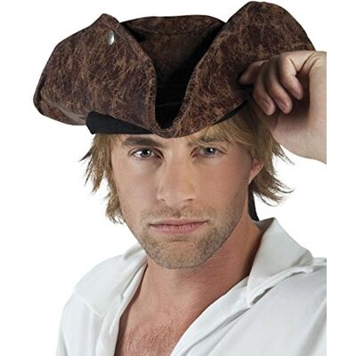 Boland 81899 Piratenhoed Neptunus, bruin, driepuntige hoed met hoofdband, hoed, piraat, kostuum, carnaval, themafeest Boland 81899 Piratenhoed Neptunus, bruin, driepuntige hoed met hoofdband, hoed, piraat, kostuum, carnaval, themafeest