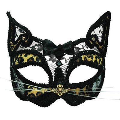 Bristol Novelty Luipaard oogmasker transparant op hoofdband, PET, polyester, acrylsteen, plaatstaal, meerkleurig, Eén maat Bristol Novelty Luipaard oogmasker transparant op hoofdband, PET, polyester, acrylsteen, plaatstaal, meerkleurig, Eén maat