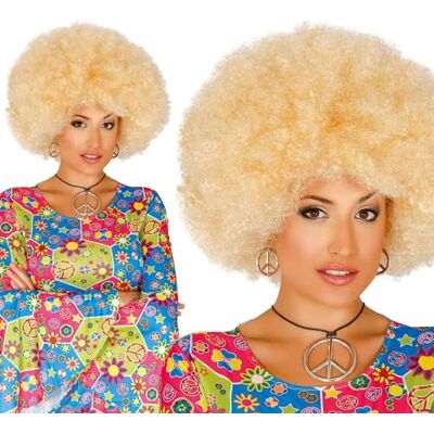 FIESTAS GUIRCA Afro Blonde Frisée Extra Hippie Pruik FIESTAS GUIRCA Afro Blonde Frisée Extra Hippie Pruik