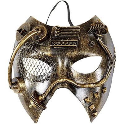 W WIDMANN MILANO Party Fashion Widmann Steampunk-masker, gemaskerd bal, themafeest, carnaval W WIDMANN MILANO Party Fashion Widmann Steampunk-masker, gemaskerd bal, themafeest, carnaval