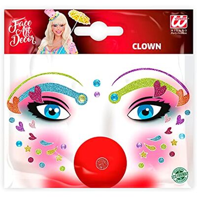 W WIDMANN MILANO Party Fashion Widmann Gezichts- en lichaamsstickers Glitter Gezichtsttatoeage Make-up Carnaval Halloween Themafeest W WIDMANN MILANO Party Fashion Widmann Gezichts- en lichaamsstickers Glitter Gezichtsttatoeage Make-up Carnaval Halloween Themafeest