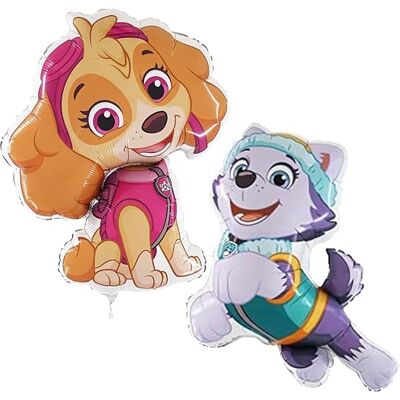 Toyland ® Set van 2 Paw Patrol folieballonnen 1 81 cm (32 inch) Skye folieballon en 1 folieballon van 86 cm (34 inch) in de vorm van een Avalanche/Everest Toyland ® Set van 2 Paw Patrol folieballonnen 1 81 cm (32 inch) Skye folieballon en 1 folieballon van 86 cm (34 inch) in de vorm van een Avalanche/Everest