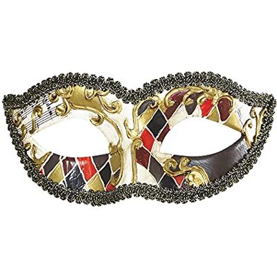 W WIDMANN MILANO Party Fashion Widmann 03602 Venetiaans harlekijn oogmasker kostuumaccessoire Halloween, carnaval, themafeest W WIDMANN MILANO Party Fashion Widmann 03602 Venetiaans harlekijn oogmasker kostuumaccessoire Halloween, carnaval, themafeest