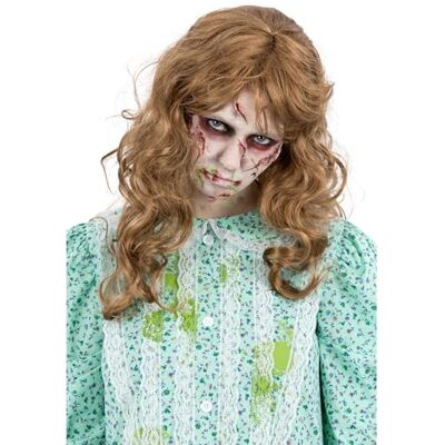 Smiffys The Exorcist Regan pruik voor volwassenen, lang, rommelig en golvend haar, auburn officiële licentie, voorgestyled voor Halloween en themafeesten Smiffys The Exorcist Regan pruik voor volwassenen, lang, rommelig en golvend haar, auburn officiële licentie, voorgestyled voor Halloween en themafeesten