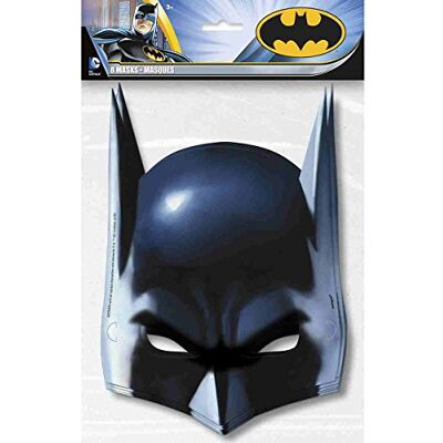 Unique Party 49921 Batman feestmaskers, 8 stuks, wit Unique Party 49921 Batman feestmaskers, 8 stuks, wit