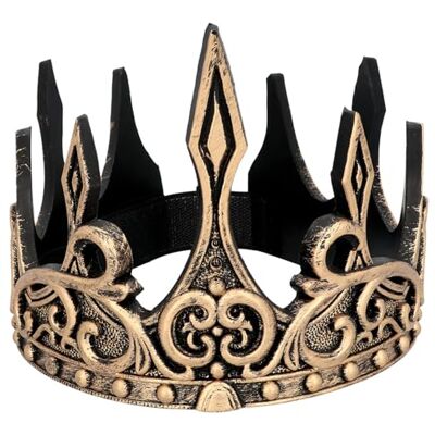 Boland 36108 Middeleeuwse koningskroon verstelbare maat accessoires voor carnavalskostuum, carnaval en themafeest goud Boland 36108 Middeleeuwse koningskroon verstelbare maat accessoires voor carnavalskostuum, carnaval en themafeest goud