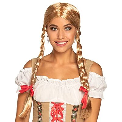 Boland 86117 Heidi pruik met vlechten, kleur blond Boland 86117 Heidi pruik met vlechten, kleur blond