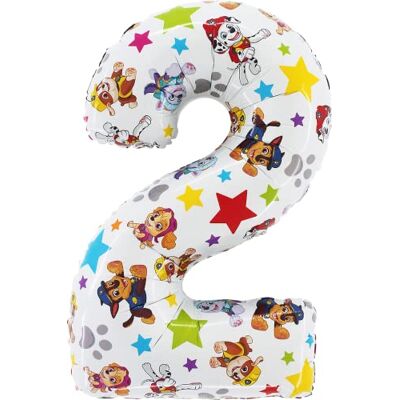 Toyland ® Paw Patrol folieballon in de vorm van een cijfer, 66 cm, feestballonnen voor kinderen, nummer 1 tot 6 verkrijgbaar (nummer 2) Toyland ® Paw Patrol folieballon in de vorm van een cijfer, 66 cm, feestballonnen voor kinderen, nummer 1 tot 6 verkrijgbaar (nummer 2)