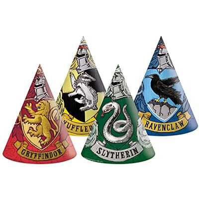 Procos 93372 Harry Potter papieren hoed 16 x 12 cm FSC® mix voor kinderverjaardag Procos 93372 Harry Potter papieren hoed 16 x 12 cm FSC® mix voor kinderverjaardag