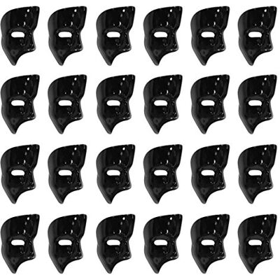Beistle 60820-BK spookmasker, zwart, 24 stuks Beistle 60820-BK spookmasker, zwart, 24 stuks