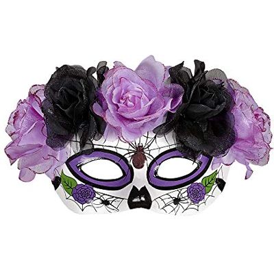 W WIDMANN MILANO Party Fashion Widmann VD-WDM04784 Dia De Los Muertos, violet/zwart, één maat W WIDMANN MILANO Party Fashion Widmann VD-WDM04784 Dia De Los Muertos, violet/zwart, één maat