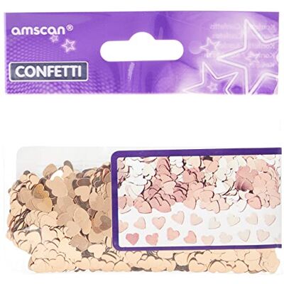 amscan International 9903474 confetti in hartvorm, reliëf, roségoud, 14 g amscan International 9903474 confetti in hartvorm, reliëf, roségoud, 14 g