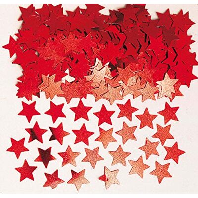 amscan Confetti – sterren – rood metallic – 14 g amscan Confetti – sterren – rood metallic – 14 g