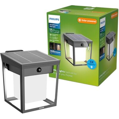Philips Blaise Ultraefficiënte buitenwandlamp, 3000 K, 250/20 lm, antraciet Philips Blaise Ultraefficiënte buitenwandlamp, 3000 K, 250/20 lm, antraciet