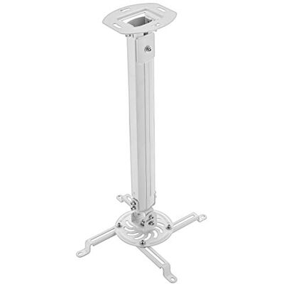 deleyCON Universele plafondhouder voor projector +- 15° helling – 360° draaibaar – tot 13,5 kg – in hoogte verstelbaar van 545 mm tot 900 mm – wit deleyCON Universele plafondhouder voor projector +- 15° helling – 360° draaibaar – tot 13,5 kg – in hoogte verstelbaar van 545 mm tot 900 mm – wit