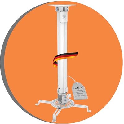 PureMounts PM-SPIDER-30W plafondbeugel voor projector, kantelbaar, draaibaar, gatafstand tot 320 mm, plafondafstand 380-580 mm, draagvermogen 13,5 kg, kleur wit PureMounts PM-SPIDER-30W plafondbeugel voor projector, kantelbaar, draaibaar, gatafstand tot 320 mm, plafondafstand 380-580 mm, draagvermogen 13,5 kg, kleur wit