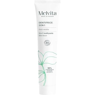 Melvita Tandpasta voor frisse ademhaling, munt – natuurlijke mondhygiëne en langdurige frisheid – delicate reiniging zonder fluoride – delicate formule – 75 ml Melvita Tandpasta voor frisse ademhaling, munt – natuurlijke mondhygiëne en langdurige frisheid – delicate reiniging zonder fluoride – delicate formule – 75 ml
