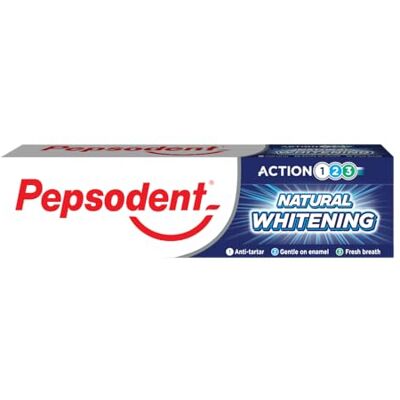 Pepsodent Natuurlijke whitening tandpasta met fluor en calcium voor wittere tanden in een week, 75 ml Pepsodent Natuurlijke whitening tandpasta met fluor en calcium voor wittere tanden in een week, 75 ml