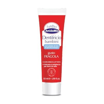 Euphidra AmidoMio – Dentifricio Fragola 1-5 Anni Anticarie e Antiplacca, 50 ml Euphidra AmidoMio – Dentifricio Fragola 1-5 Anni Anticarie e Antiplacca, 50 ml