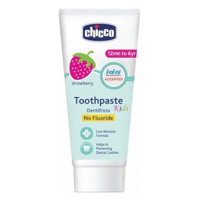 Chicco Tandpasta, aardbeiensmaak met fluoride. Chicco Tandpasta, aardbeiensmaak met fluoride.