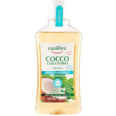 Equilibra Tandhygiëne, schelp op basis van kokosolie, beschermt tegen cararia en tartaro, helpt om natuurlijk wit te houden, beschermt tegen bacteriën, 500 ml Equilibra Tandhygiëne, schelp op basis van kokosolie, beschermt tegen cararia en tartaro, helpt om natuurlijk wit te houden, beschermt tegen bacteriën, 500 ml