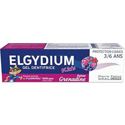 Elgydium Tandpasta voor kinderen, cariës, bescherming, 3/6 jaar, granadine, 50 ml Elgydium Tandpasta voor kinderen, cariës, bescherming, 3/6 jaar, granadine, 50 ml