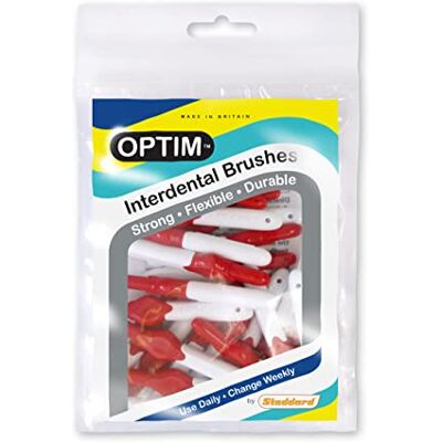 Stoddard OPTIM interdentale borstels, rood, 0,5 mm, maat 2, 16 stuks Stoddard OPTIM interdentale borstels, rood, 0,5 mm, maat 2, 16 stuks
