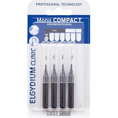 Elgydium Clinic Mono Compact borstels, zwart, 4 stuks Elgydium Clinic Mono Compact borstels, zwart, 4 stuks
