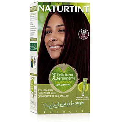 Naturtint Biobased, Ammoniakvrije haarkleuring, 3,56 stralend rood, 100% dekking van wit haar, plantaardige ingrediënten, natuurlijke en langdurige kleur, 170 ml Naturtint Biobased, Ammoniakvrije haarkleuring, 3,56 stralend rood, 100% dekking van wit haar, plantaardige ingrediënten, natuurlijke en langdurige kleur, 170 ml